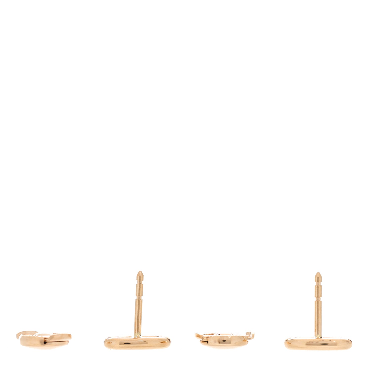 Hermes 18K Rose Gold TPM Farandole Stud Earrings 3 of 5