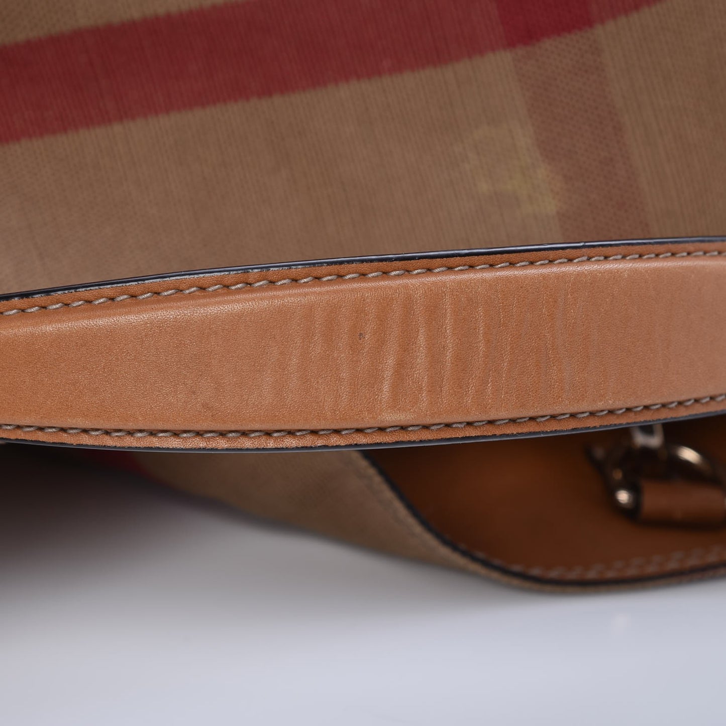 Canvas Mega Check Medium Ashby Hobo Saddle Brown