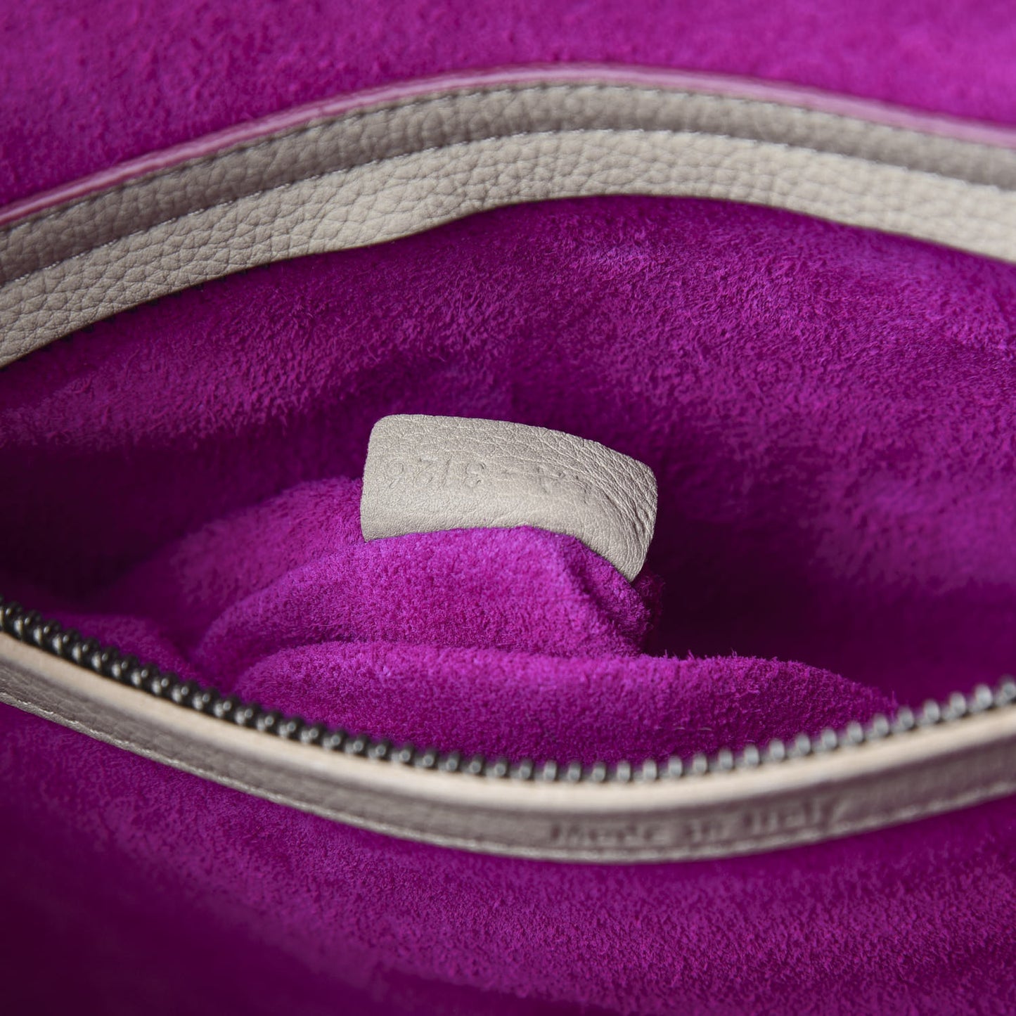 Baby Grained Calfskin Medium Phantom Luggage Beige