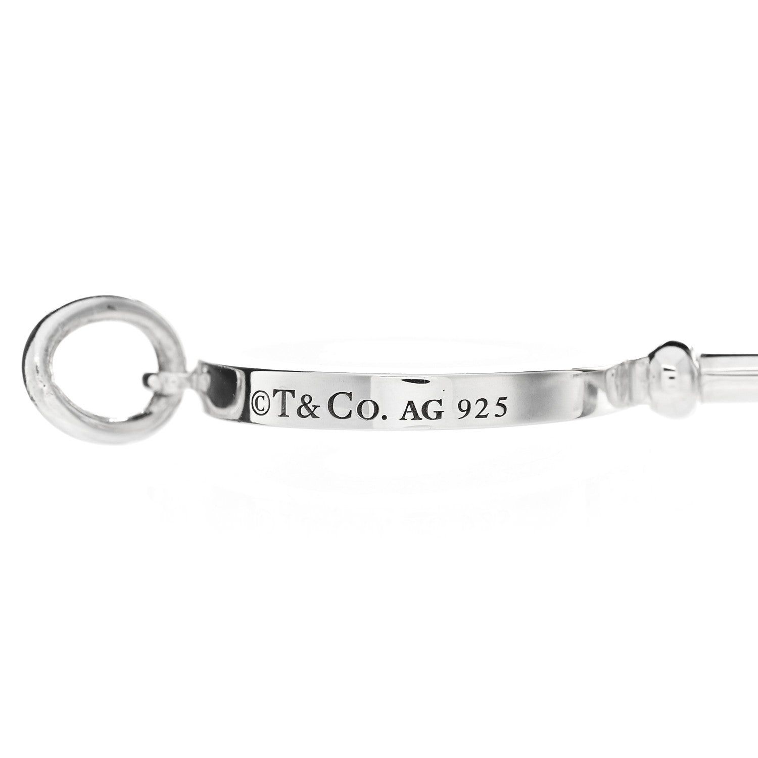 Tiffany Sterling Silver Enamel Keys Heart Key Pendant Pink 6 of 7