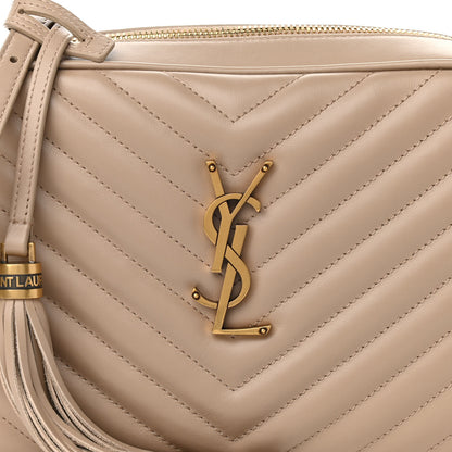 Saint Laurent Calfskin Matelasse Monogram Lou Camera Bag Dark Beige 8 of 12