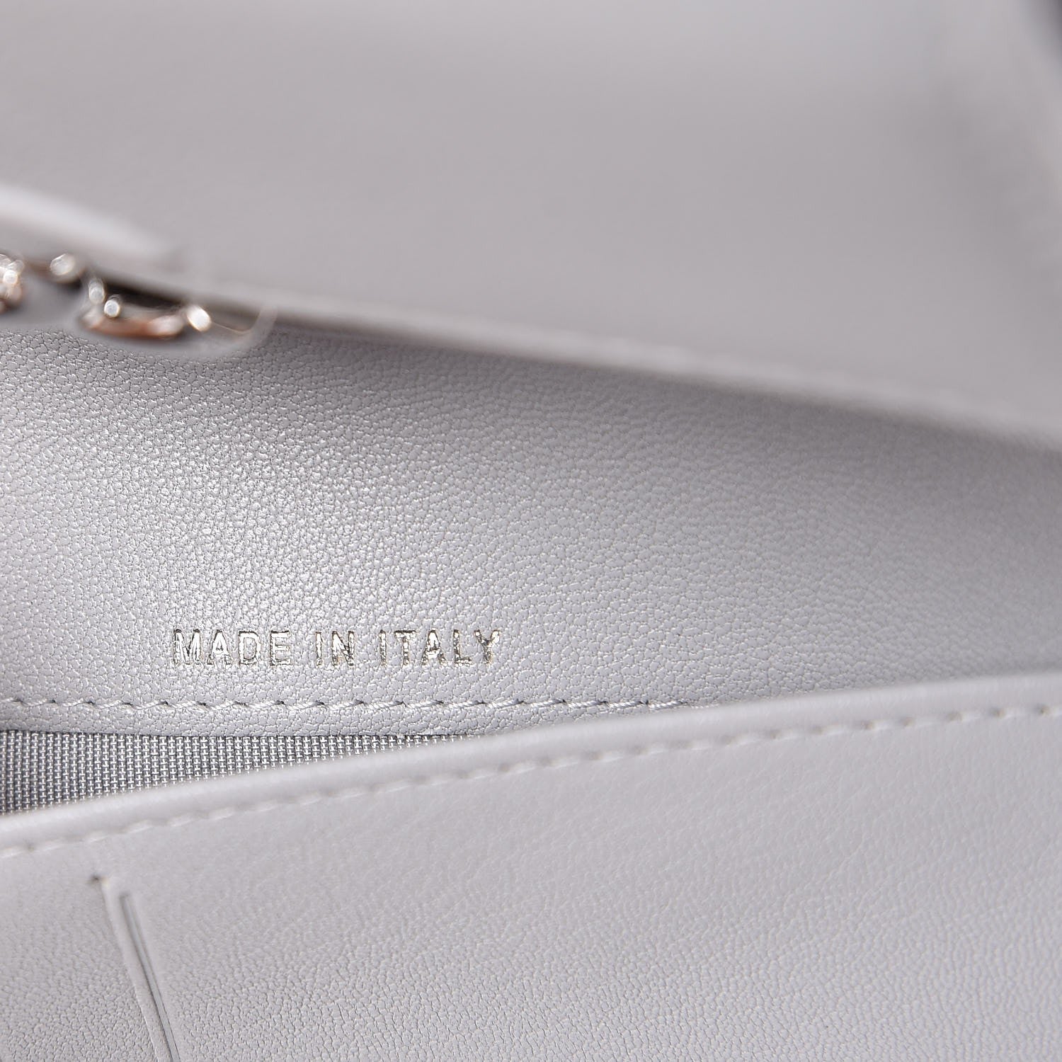 Chanel Lambskin Quilted CC Box Flap Wallet Grey 8 of 10