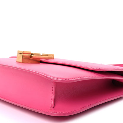 Saint Laurent Smooth Calfskin Le Carre Shoulder Bag  Pink 7 of 8