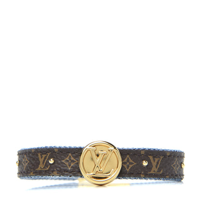 Louis Vuitton Monogram LV Circle Reversible Bracelet 17 Denim 3 of 5