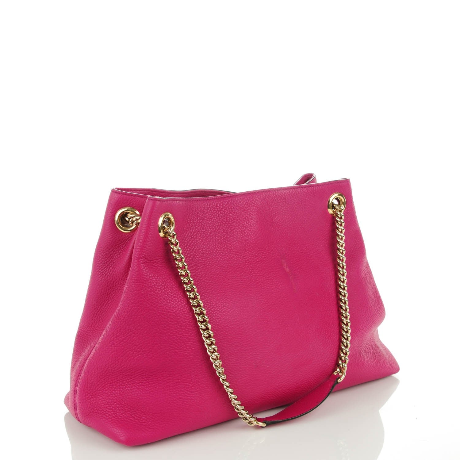 Gucci Cellarius Calfskin Medium Soho Chain Shoulder Bag Bright Bouganville 3 of 8