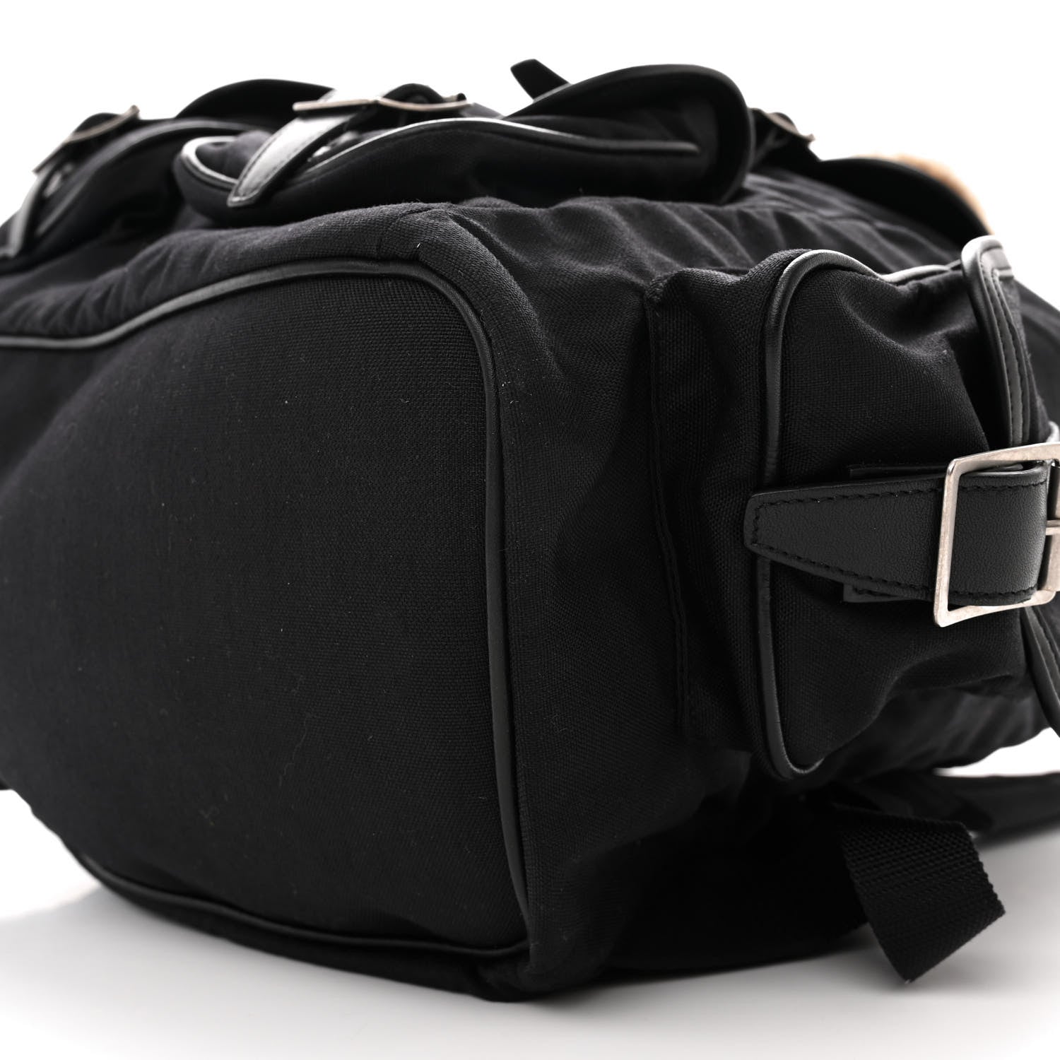 Saint Laurent Canvas Shearling Tiger Print Backpack Black 10 of 12