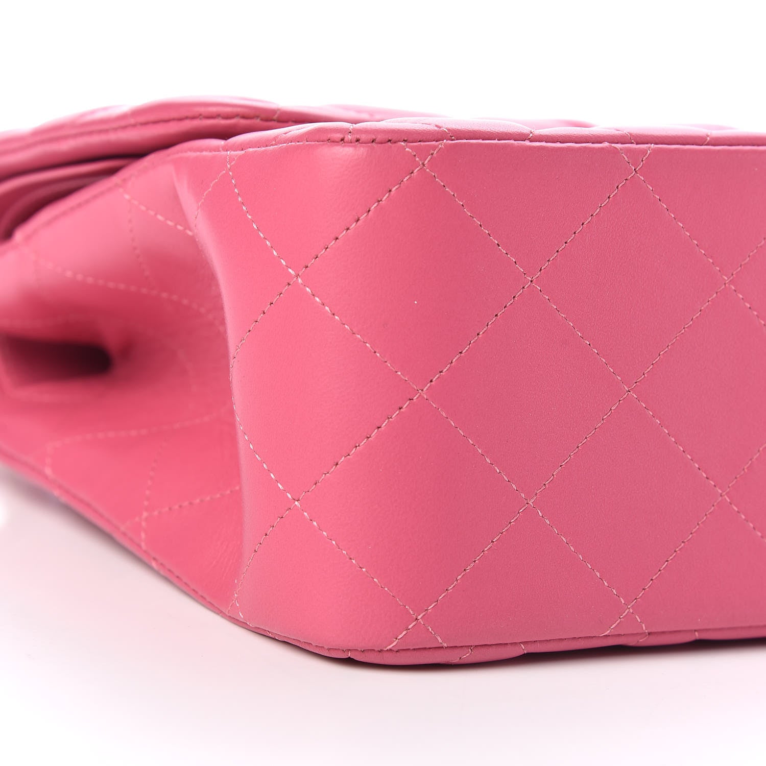 Chanel Lambskin Quilted Jumbo Double Flap Dark Pink 9 of 11