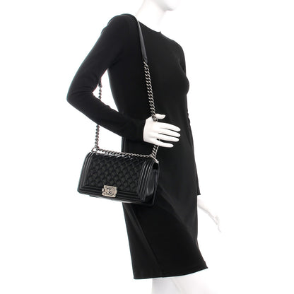 Chanel Lambskin Quilted Medium Boy Flap Black 2 of 8