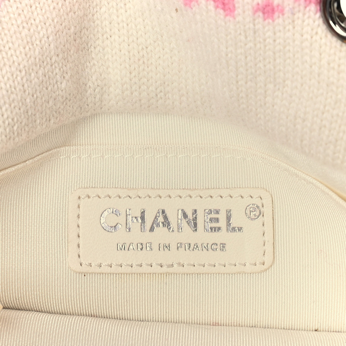Cashmere Knit Extra Mini Single Flap White Multicolor