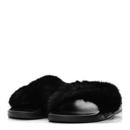 Givenchy Mink Rubber Slide Sandals 37 Black 3 of 8