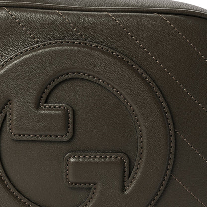 Gucci Sakai Be Green Calfskin Diagonal Stitched Small Blondie Shoulder Bag Craclet Brown 6 of 8