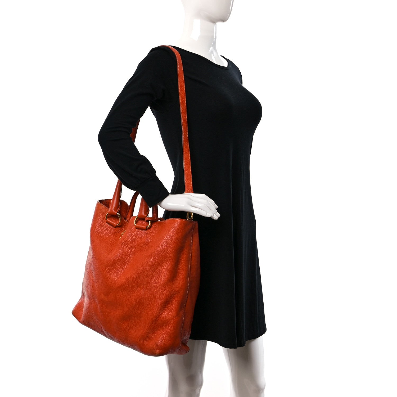 Prada Vitello Daino Tote Rame 2 of 14