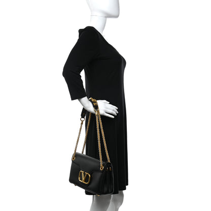 Valentino Garavani Nappa Stud Sign Shoulder Bag Black 2 of 11