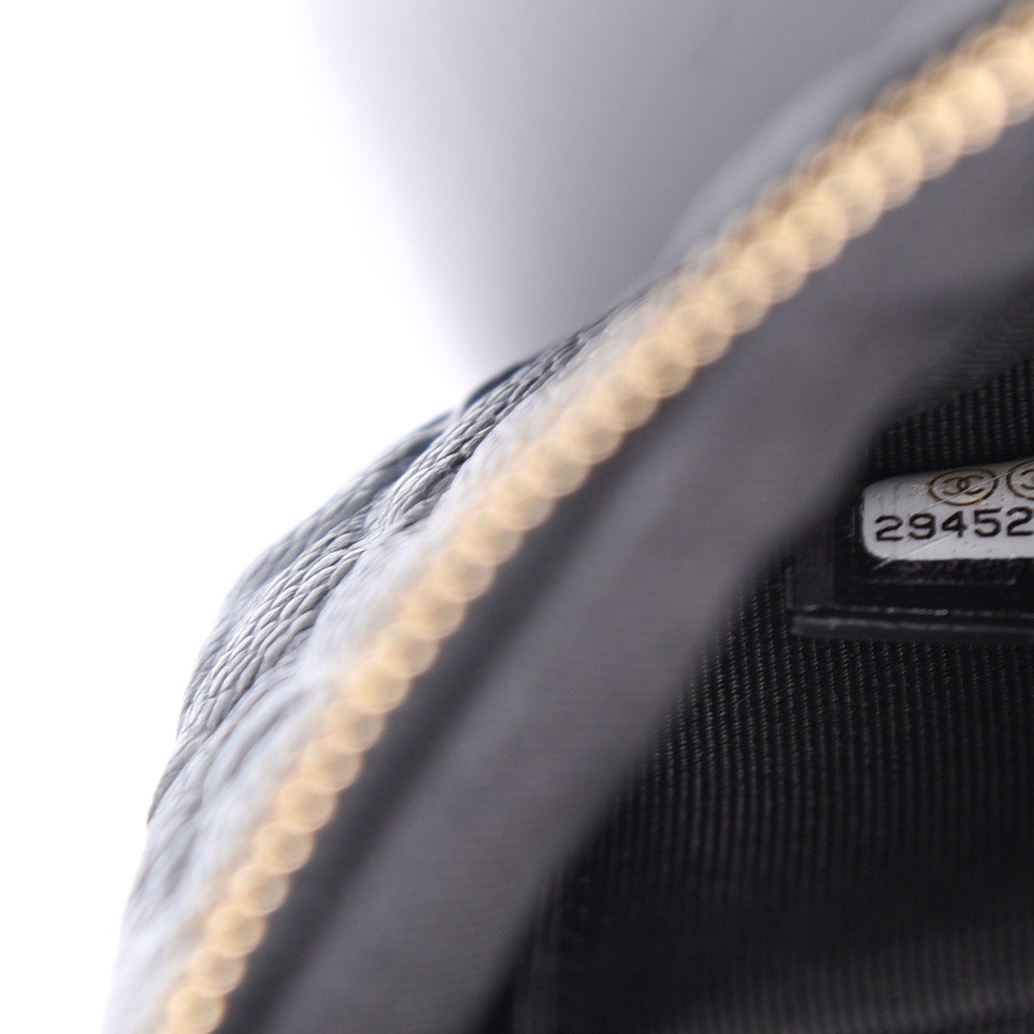 Chanel Caviar Camellia Embossed Cosmetic Pouch Black 6 of 6