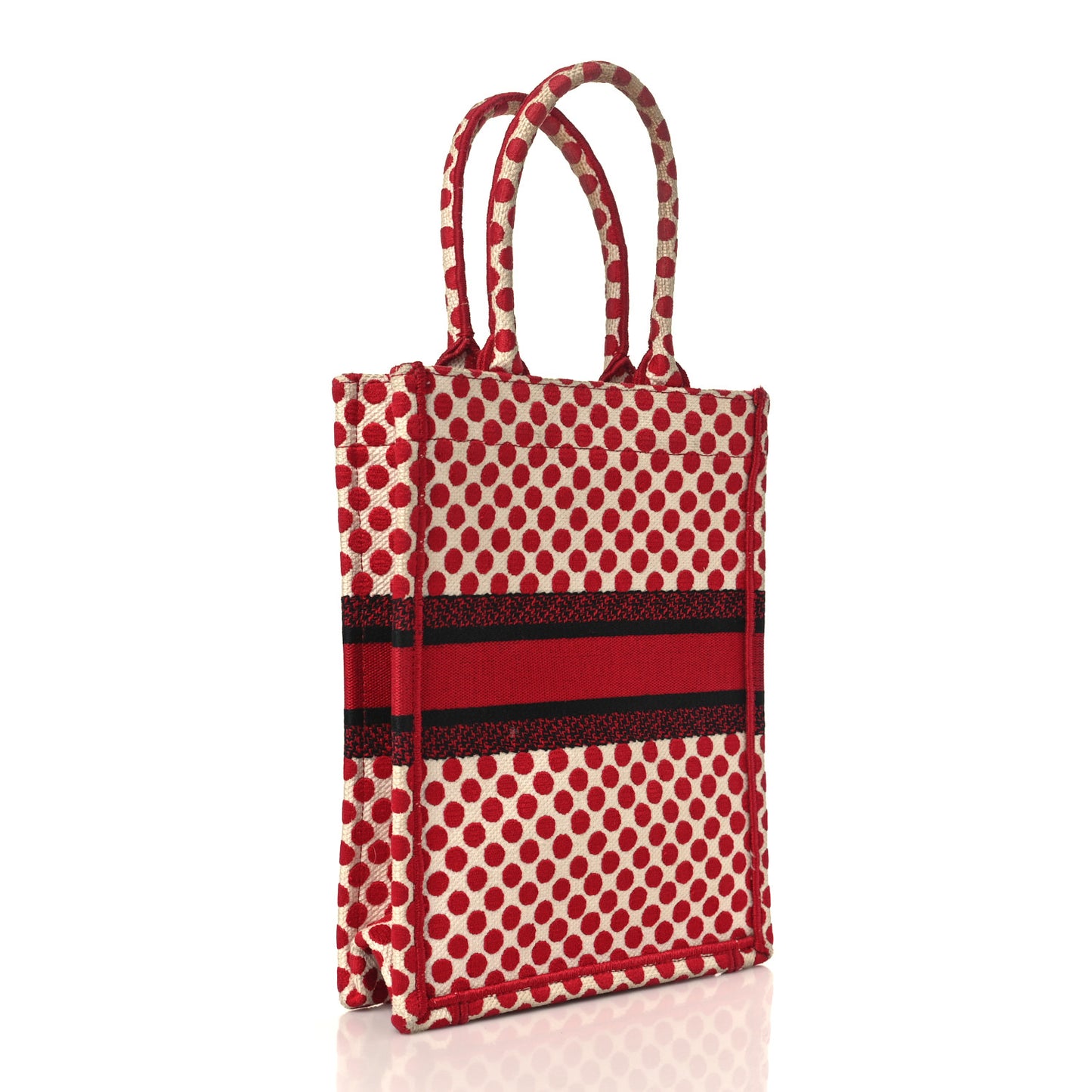 Canvas DiorAmour Dots Vertical Book Tote Red