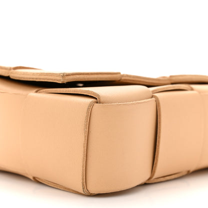 Bottega Veneta Lambskin Maxi Intrecciato Cassette Crossbody Bag Almond 9 of 10