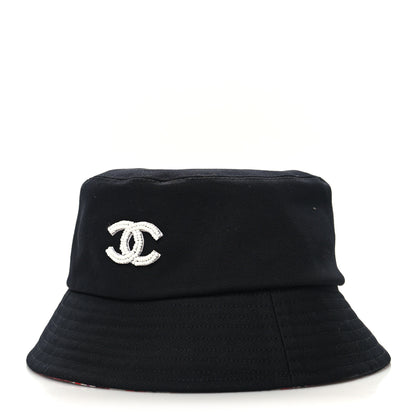 Chanel Cotton Pearl CC Bucket Hat M Black 1 of 7