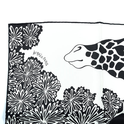 Hermes Silk The Three Graces Zoom Scarf 45 Blanc Casse Black 2 of 4