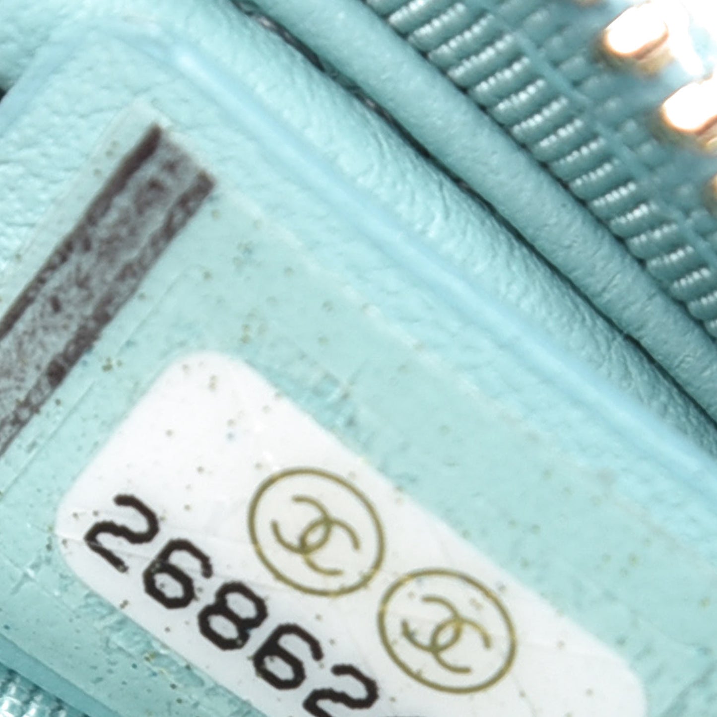 Caviar Quilted Zip Around Classic Coin Purse Light Blue