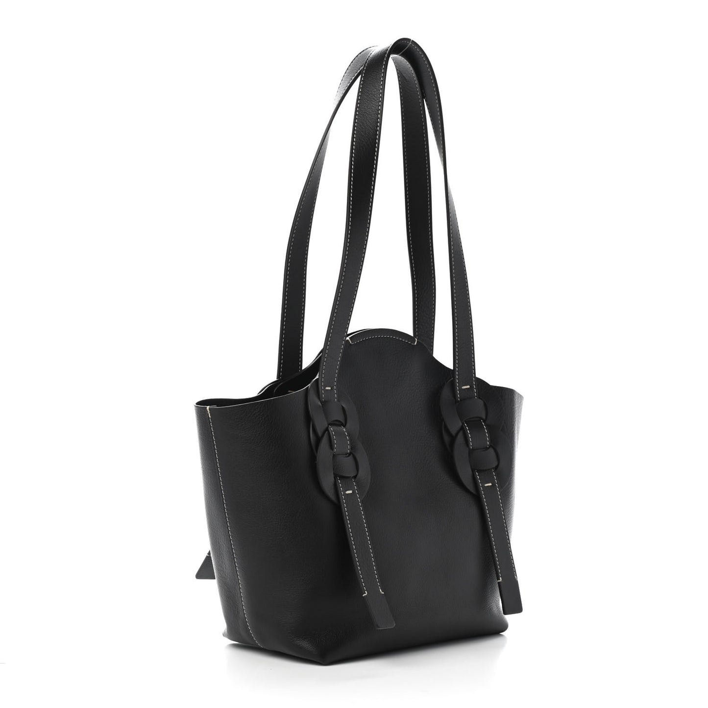 Small Grain Smooth Calfskin Medium Darryl Tote Black