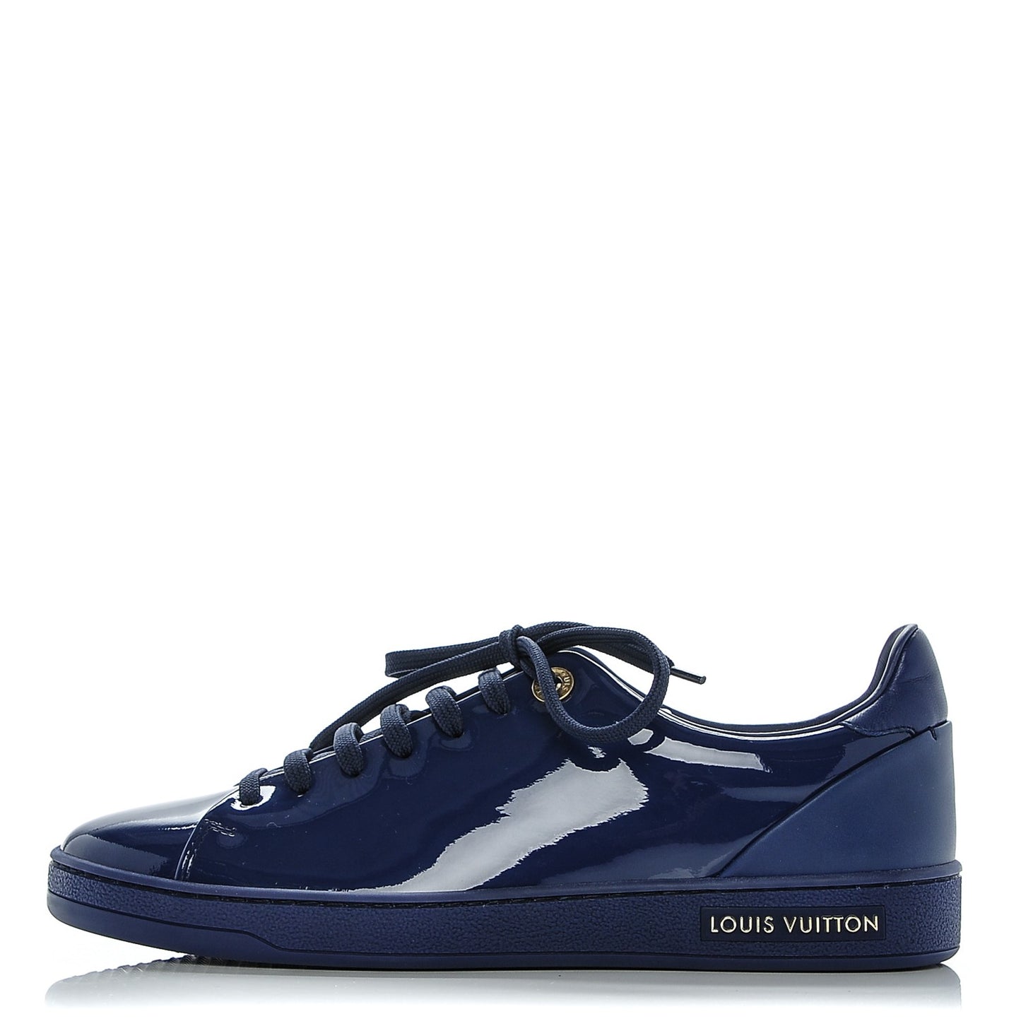 Patent Calfskin Frontrow Sneakers 37.5 Blue Nuit