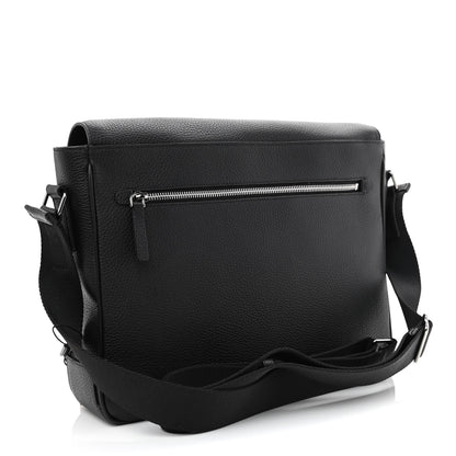 Burberry Grainy Calfskin Embossed Bruno Messenger Black 3 of 12