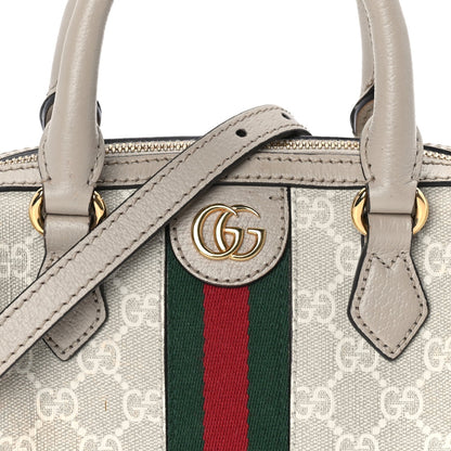 Gucci GG Supreme Monogram Textured Dollar Calfskin Web Mini Ophidia Top Handle Bag Beige Mystic White Oatmeal 6 of 7