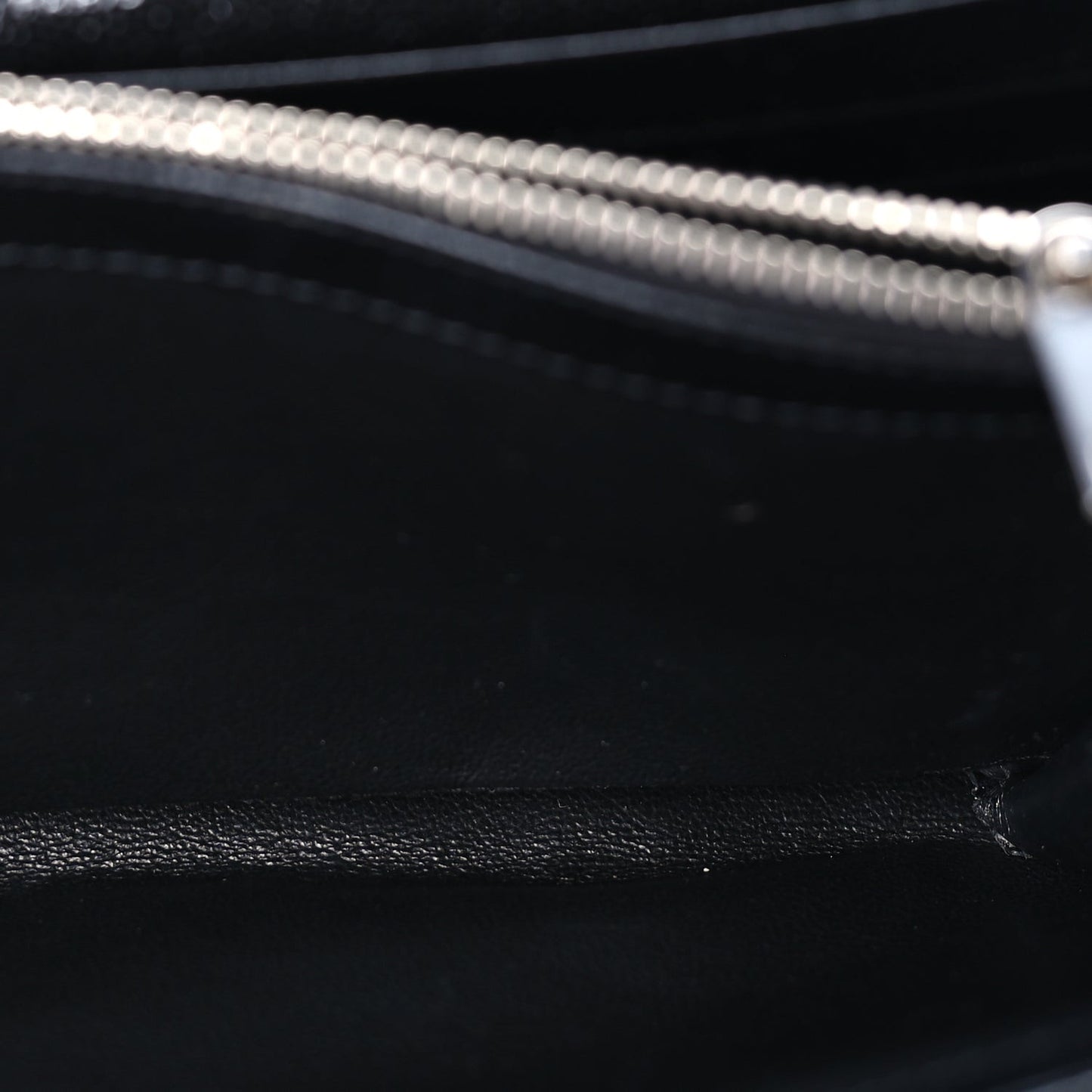 Grain De Poudre Matelasse Chevron Monogram Chain Wallet Black