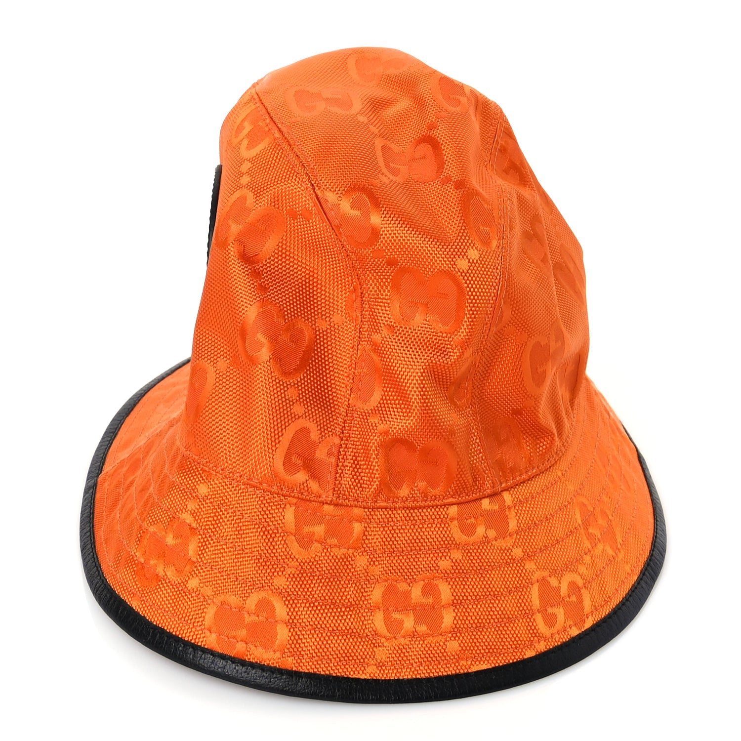Gucci GUCCI Econyl Nylon Monogram Off The Grid Will Bucket Hat M Carrot Orange Black 4 of 7