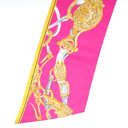 Hermes Silk Brides De Gala Maxi Twilly Fuchsia Noir Vieil 3 of 4