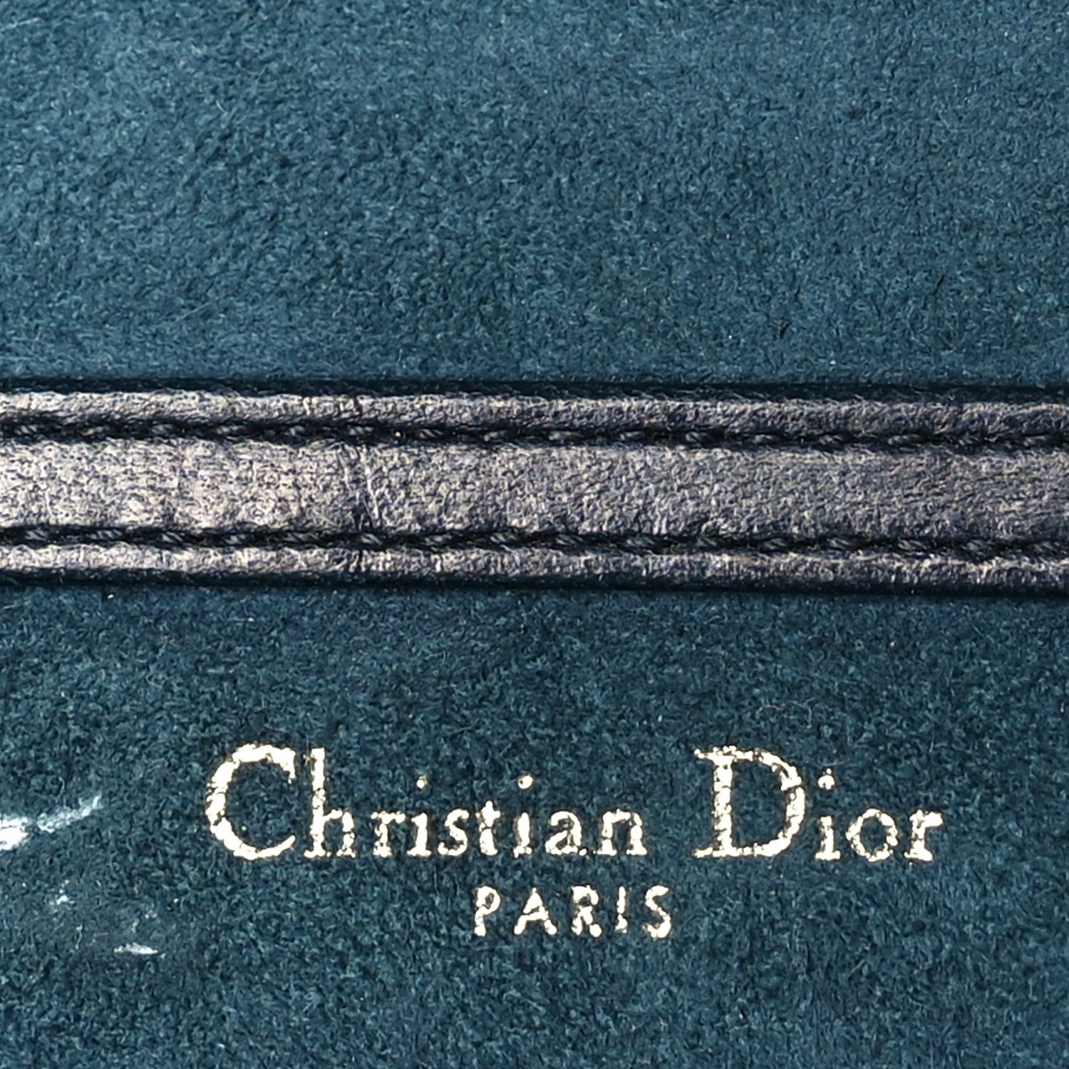 Christian Dior Calfskin Studded Diorama Wallet on Chain Pouch Green 5 of 8
