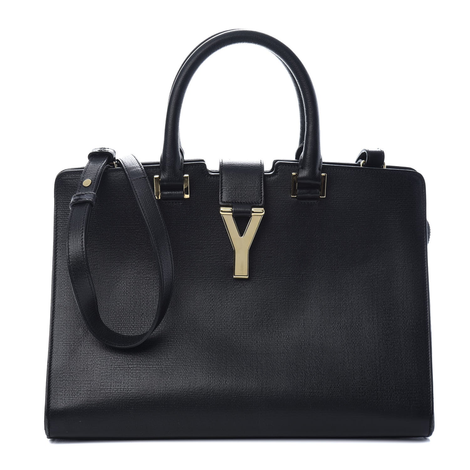 Saint Laurent Textured Calfskin Medium Classic Y Cabas Black 1 of 10