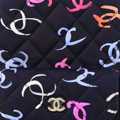 Chanel Printed Fabric Quilted CC Mini Classic Backpack Black Multicolor 8 of 10