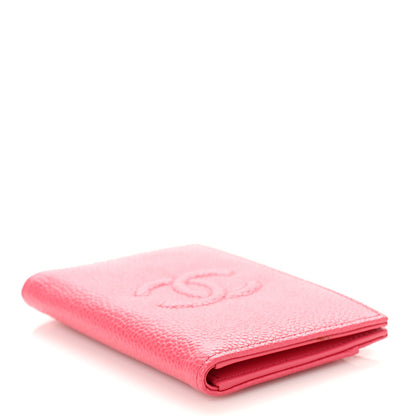 Chanel Caviar Timeless CC Card Holder Wallet Pink 4 of 9