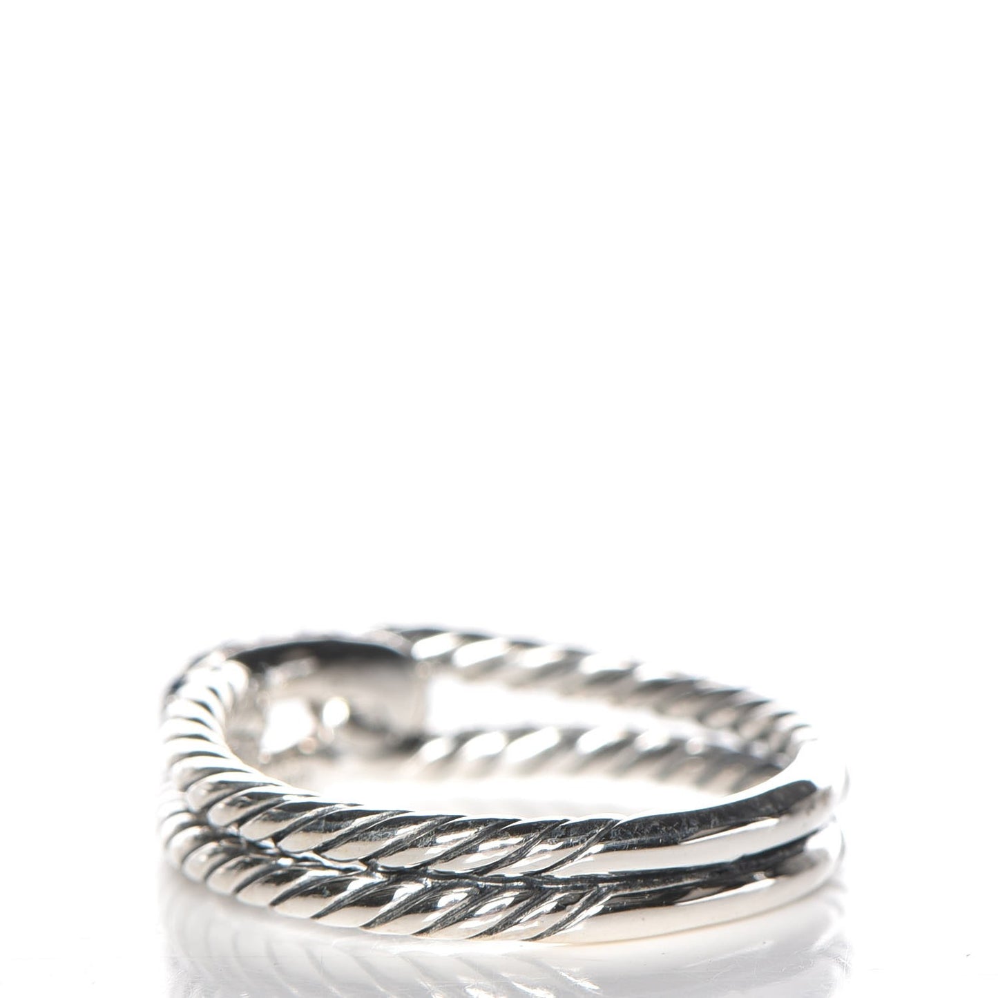 Sterling Silver Blue Sapphire Petite Pave Loop Ring 58 8.5