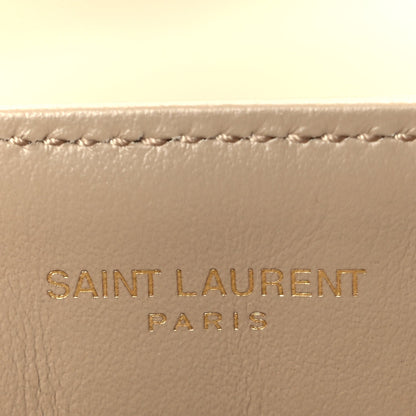 Saint Laurent Calfskin Y Quilted Monogram Toy Loulou Crossbody Bag Dark Beige 5 of 8