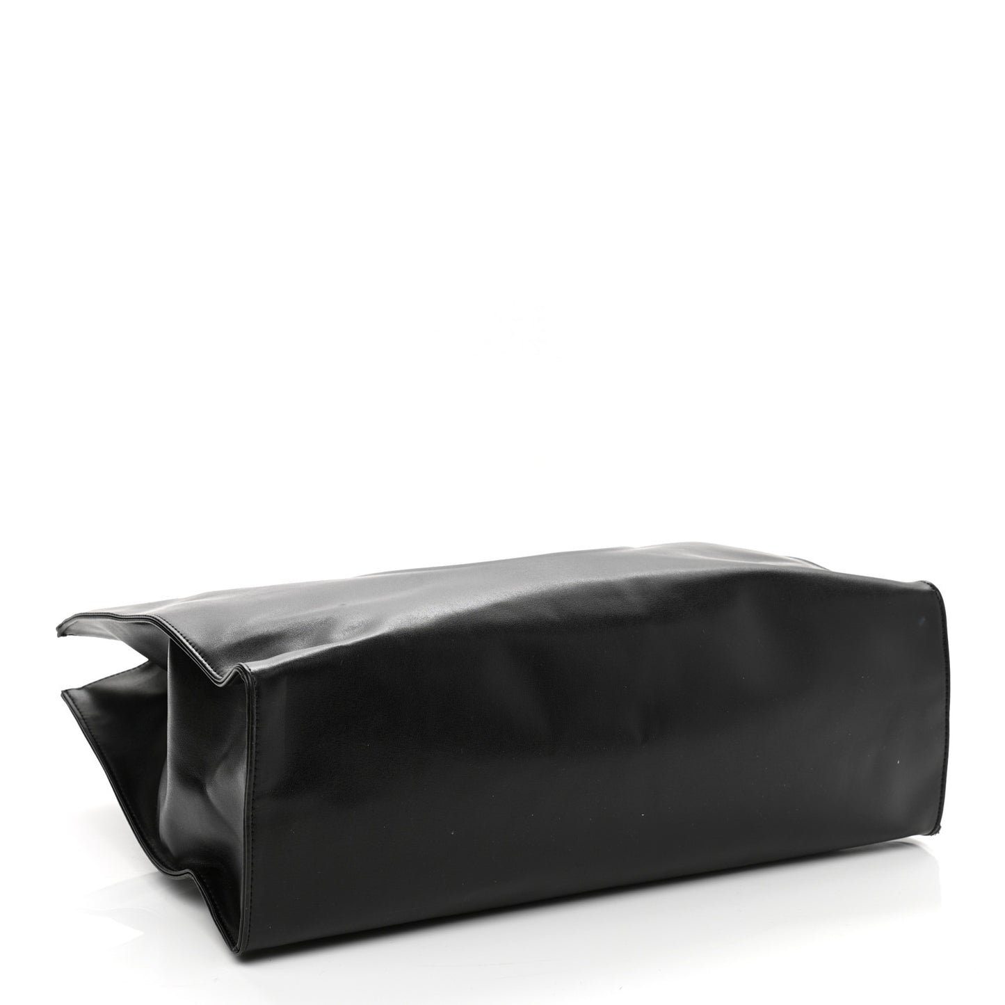 Vegan Leather Medium Shopping Bag Black