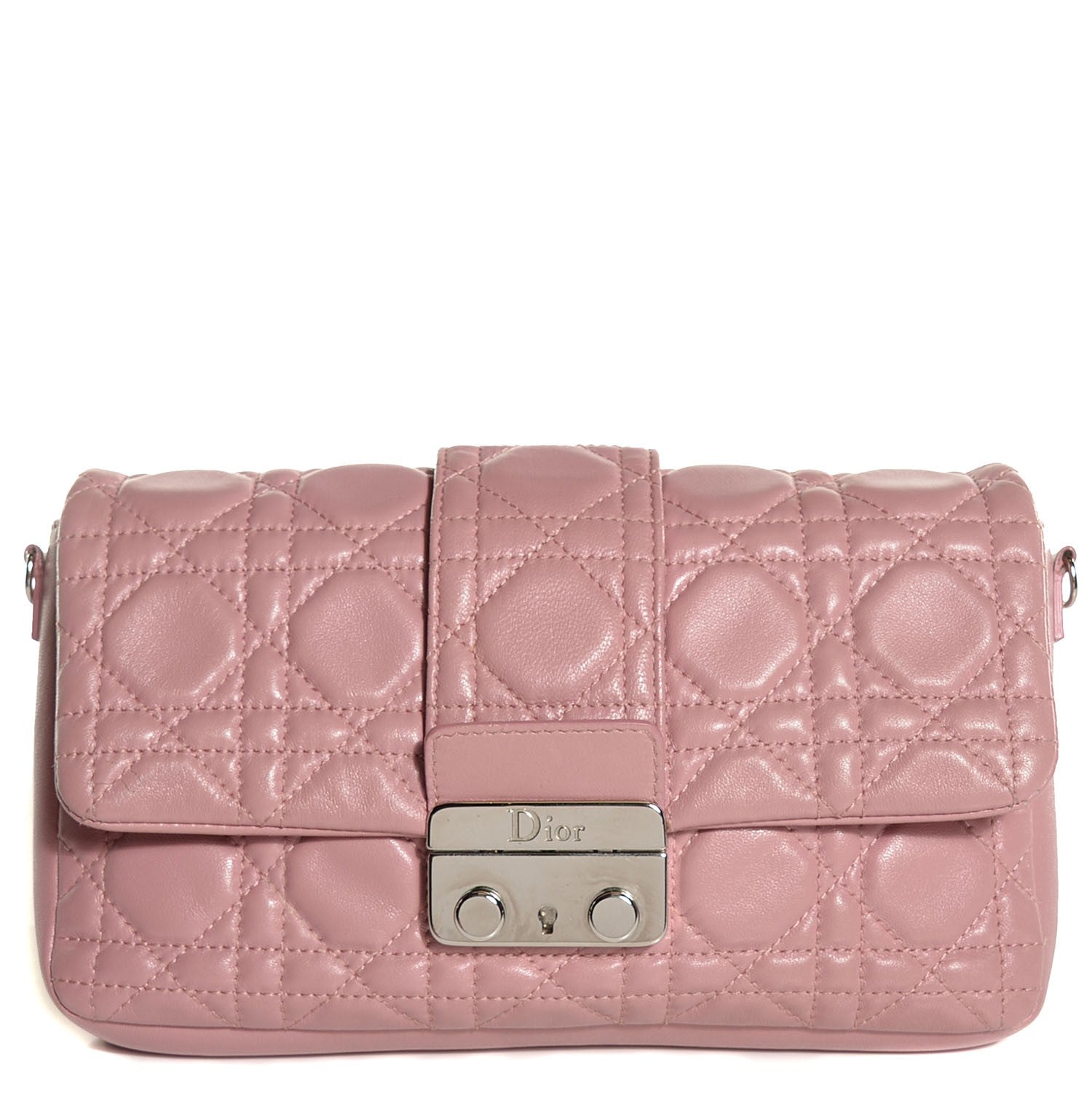 Christian Dior Lambskin Cannage New Lock Pouch Magnolia 1 of 7