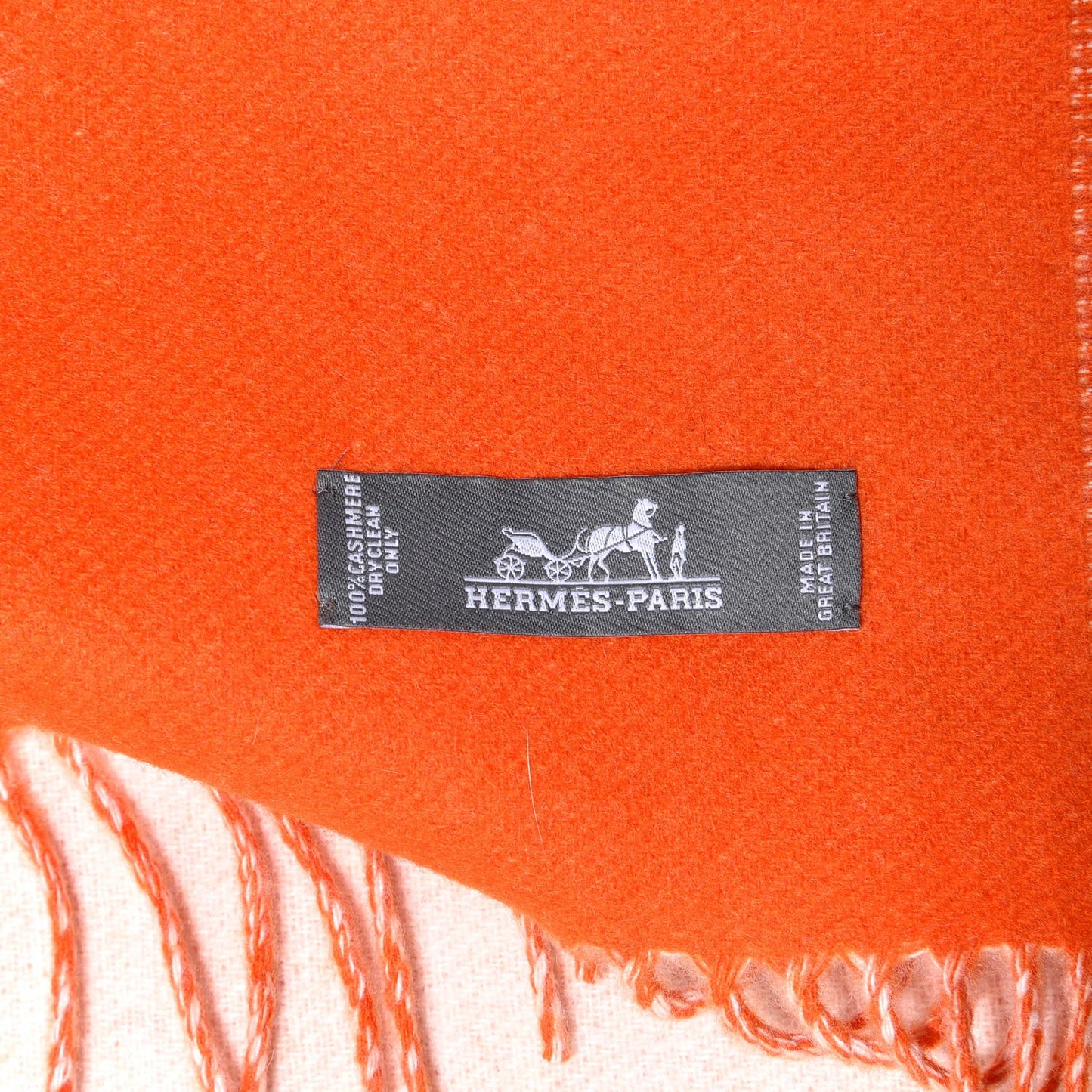 Cashmere Fringe Shawl Orange