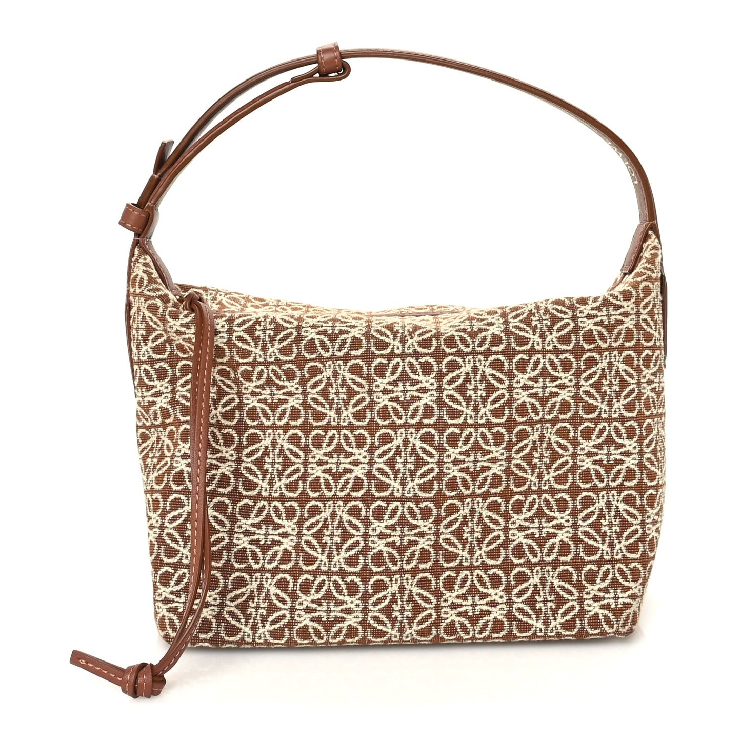 Jacquard Anagram Calfskin Small Cubi Bag Tan Pecan