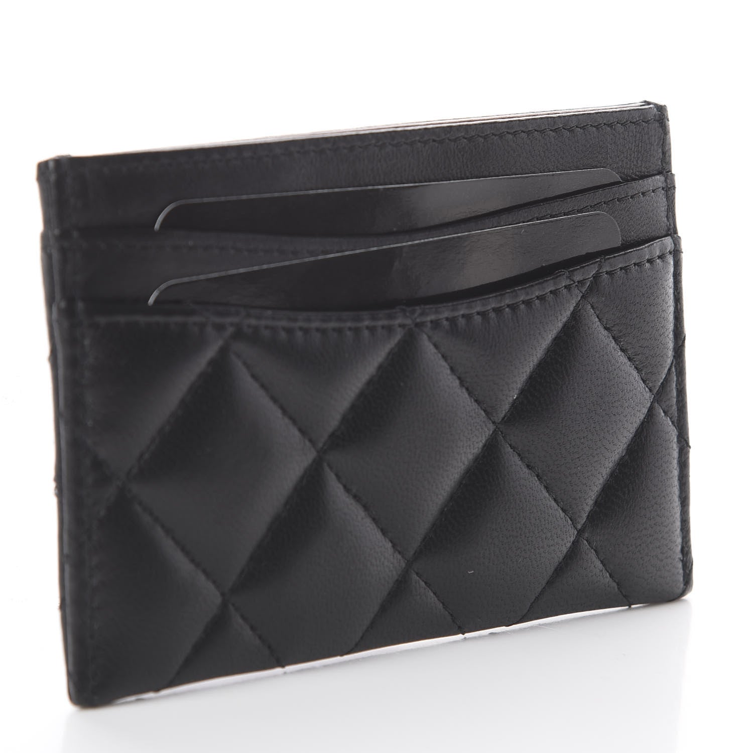 Chanel Lambskin Quilted Card Holder Black 2 of 7