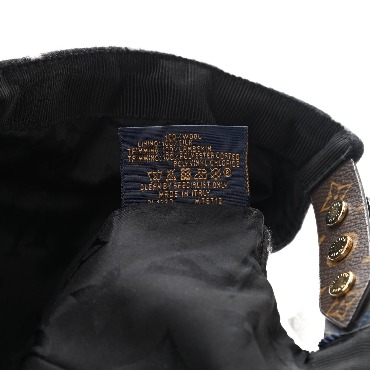 Louis Vuitton Wool Monogram Carry On Cap M Black 7 of 12