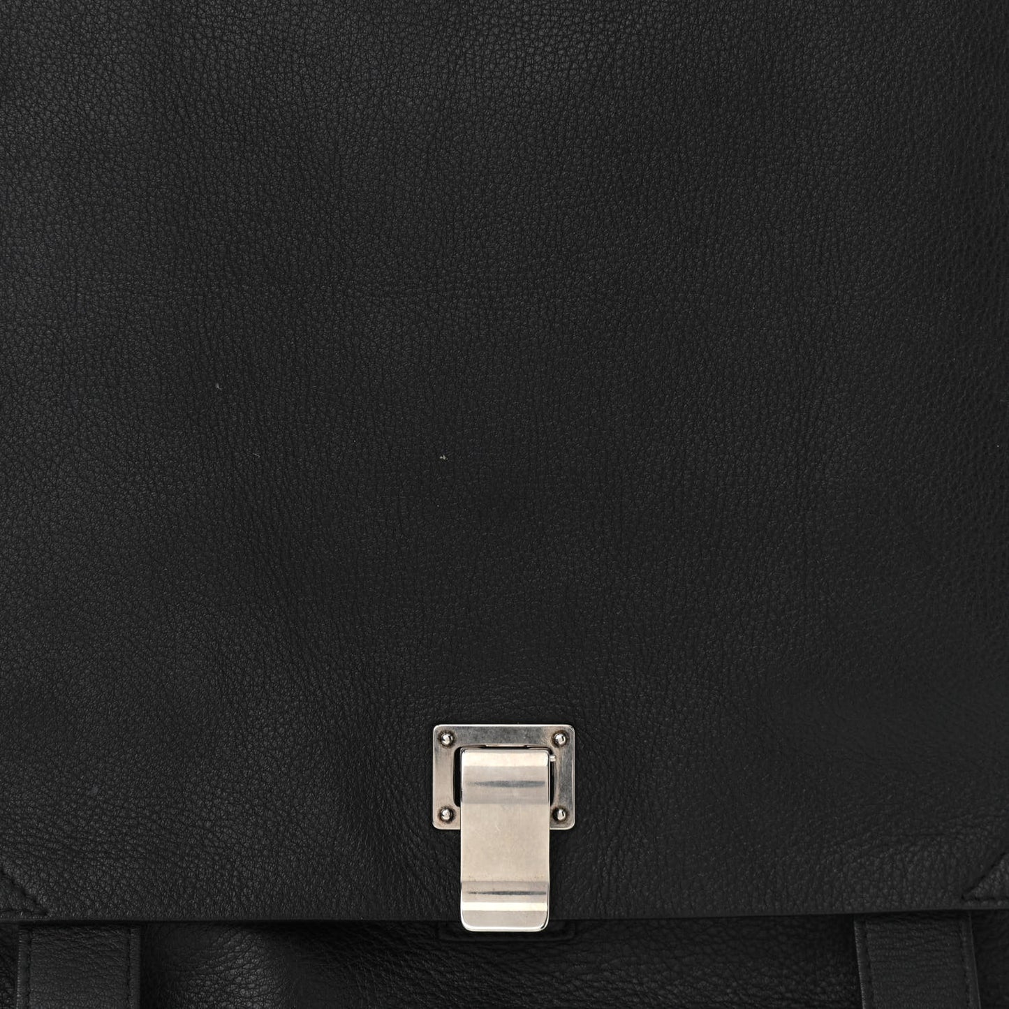 Pebbled Calfskin Large PS Courier Backpack Black