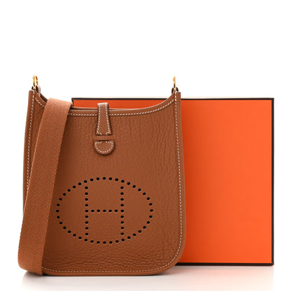 Hermes Taurillon Clemence Evelyne TPM Gold 11 of 11