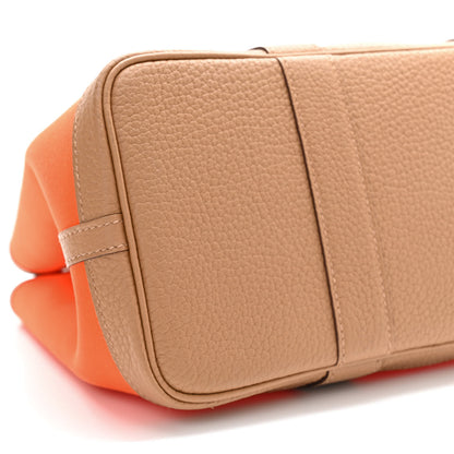 Hermes Toile Militaire Vache Country Garden Party 30 TPM Orange Chai 8 of 15