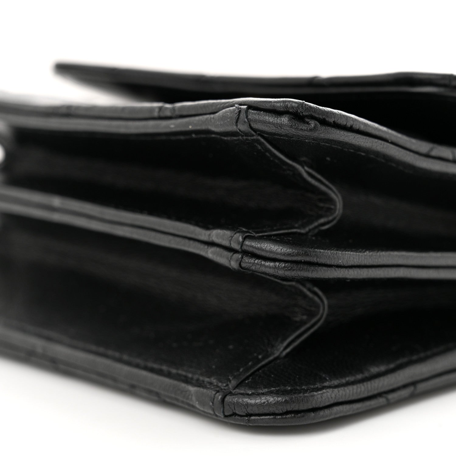 Chanel Lambskin Quilted Chain Top Handle Clutch With Chain Black 11 of 14