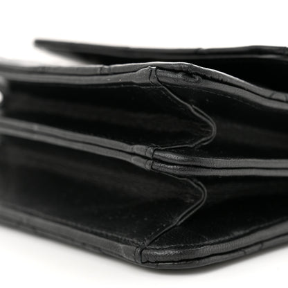 Chanel Lambskin Quilted Chain Top Handle Clutch With Chain Black 11 of 14