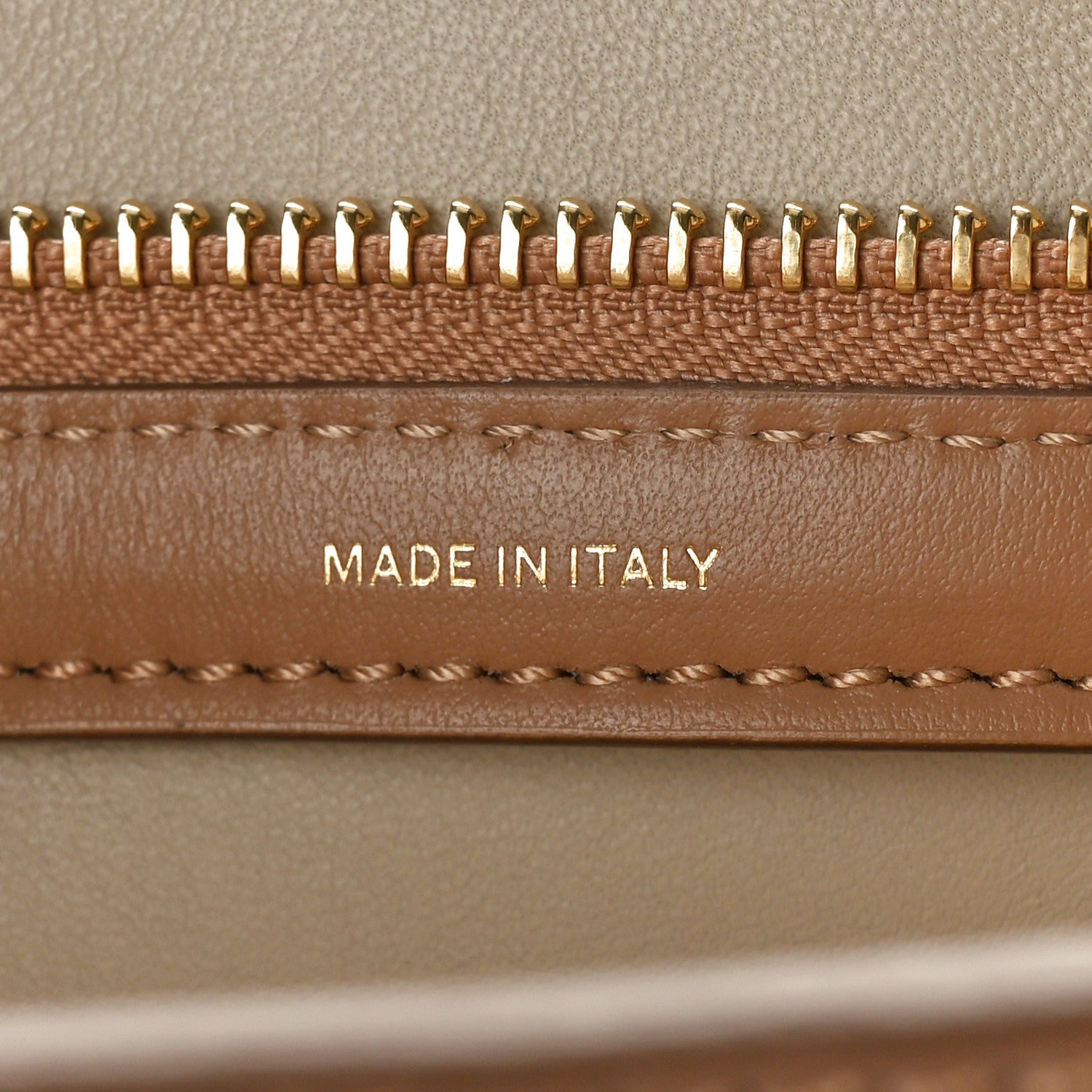 Burberry Calfskin Embossed Monogram Zip Pouch Light Camel 7 of 9