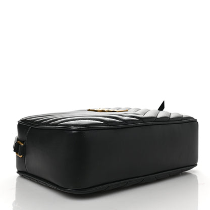 Saint Laurent Calfskin Matelasse Monogram Lou Camera Bag Black 4 of 9