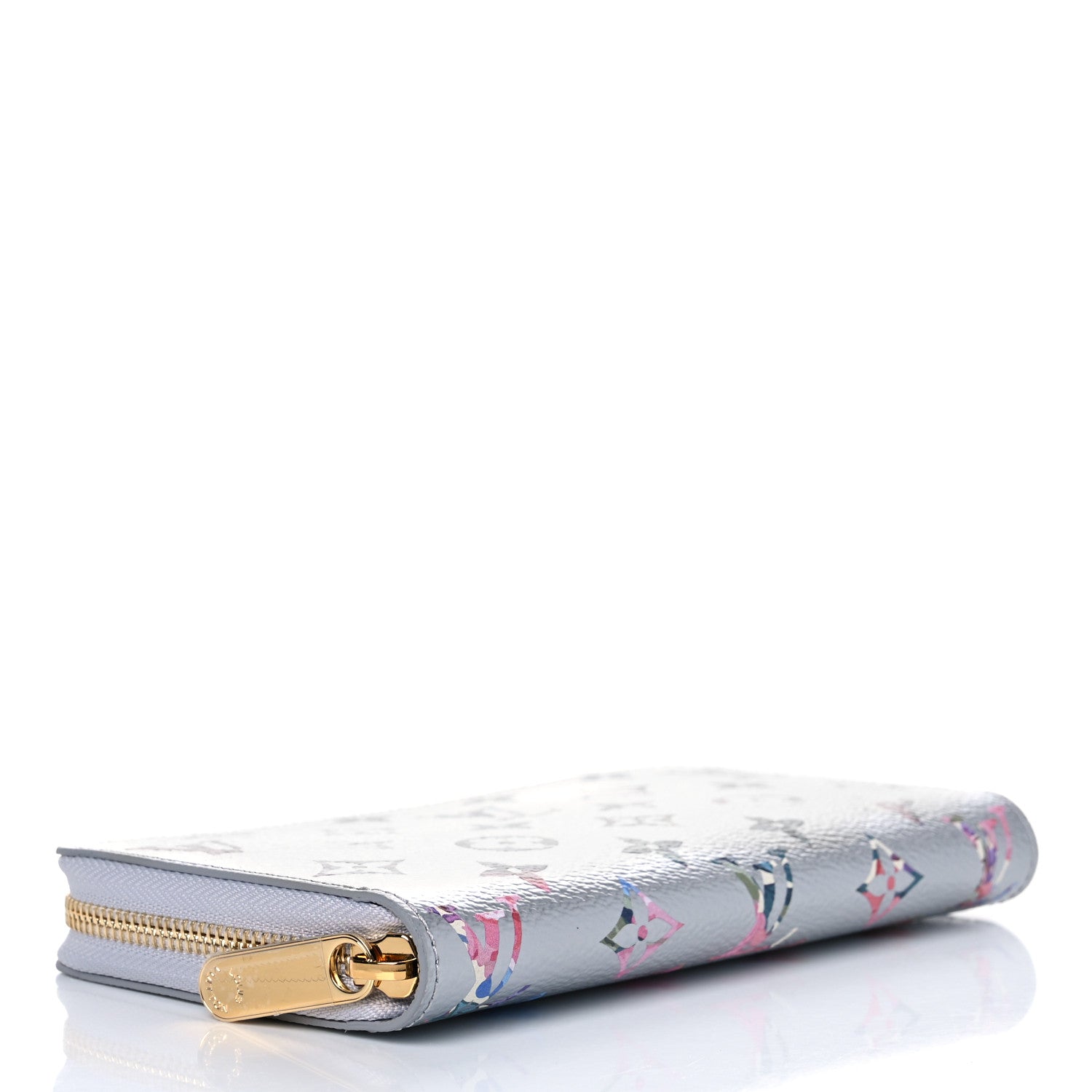 Louis Vuitton Metallic Monogram LV Garden Zippy Wallet Silver 4 of 7